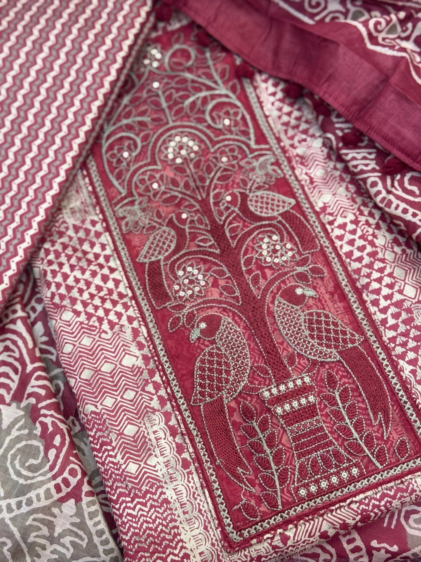 Beautiful Embroidered Cotton Suit