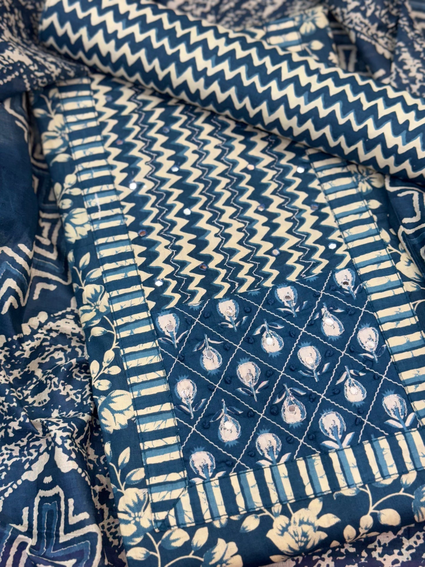 Beautiful Embroidered Cotton Suit