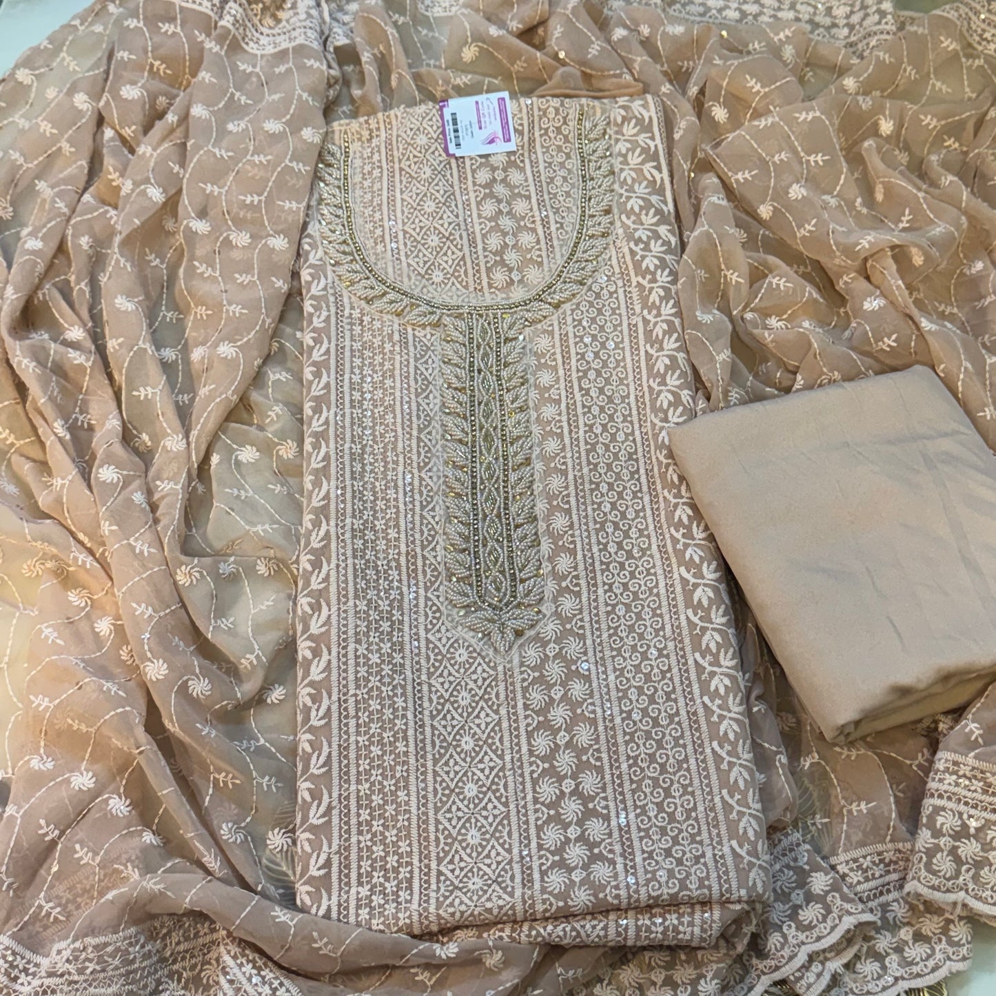 Pure Georgette Chikankari work Suit