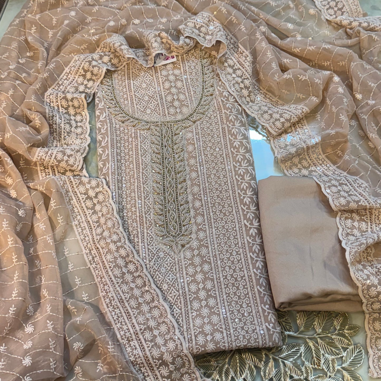 Pure Georgette Chikankari work Suit