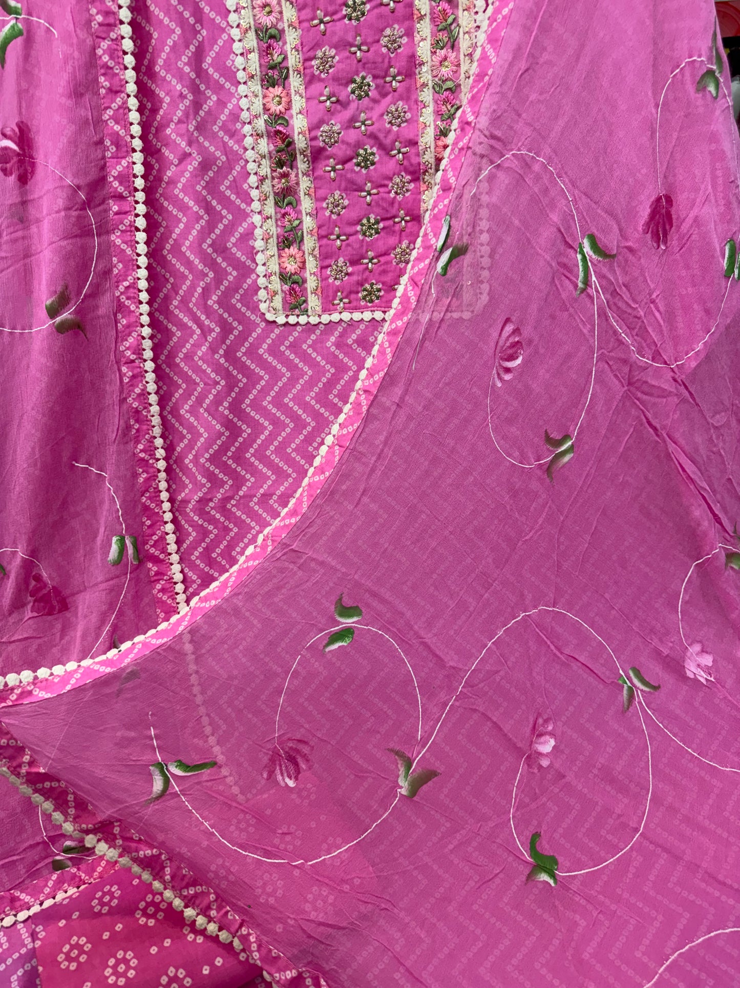 Beautiful Hand Embroidered Cotton Suit