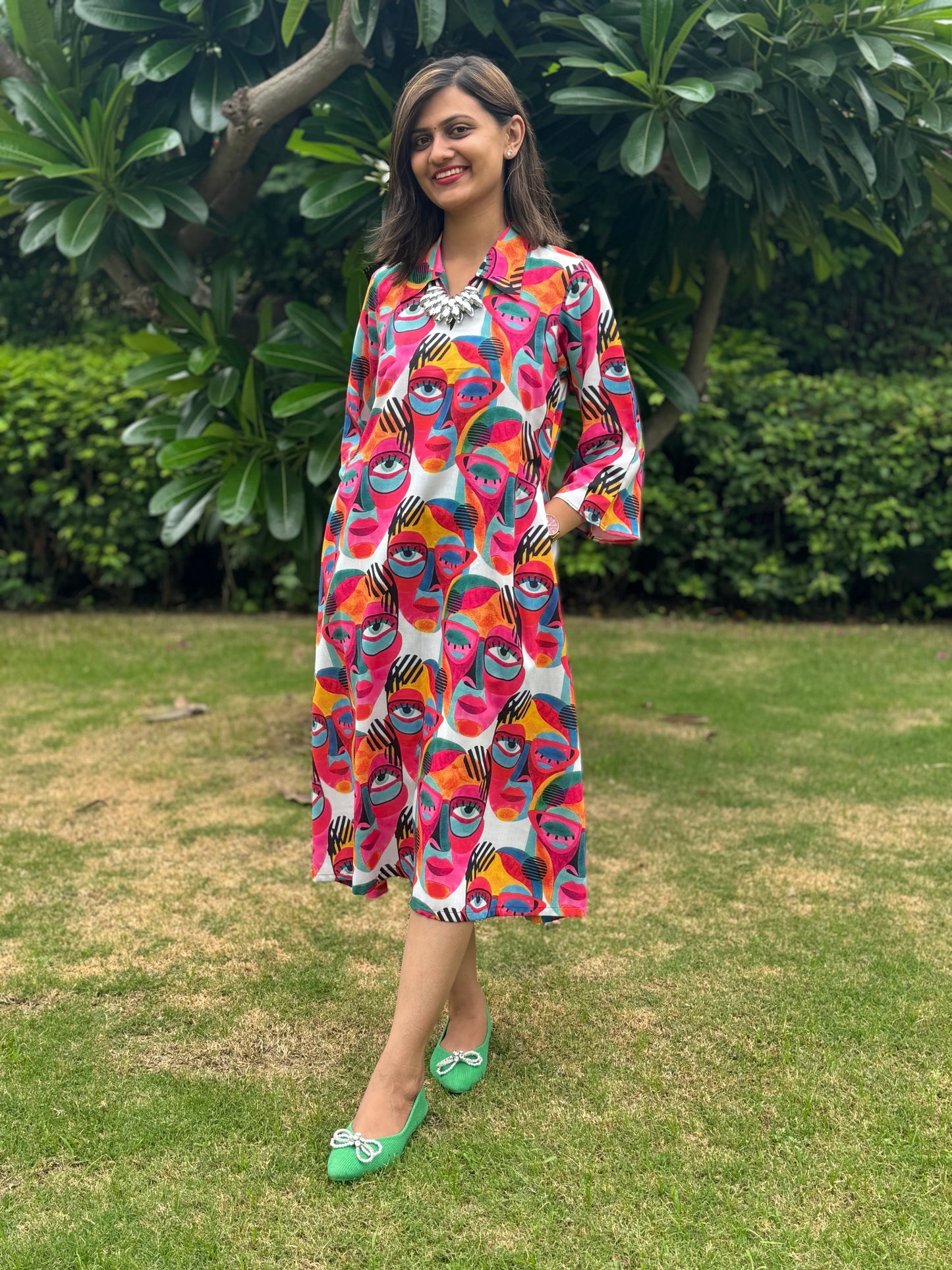 Stylish A Line Dress (Multiple Print Options)