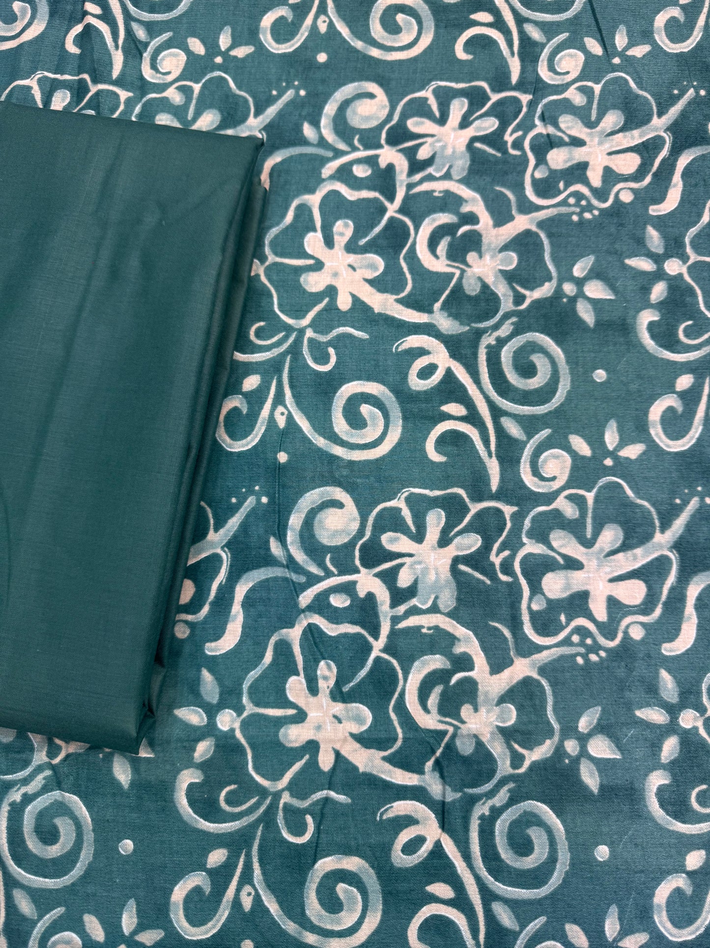 Pure Cotton Muslin Co-Ord Set Fabric upper Bottom Without Dupatta
