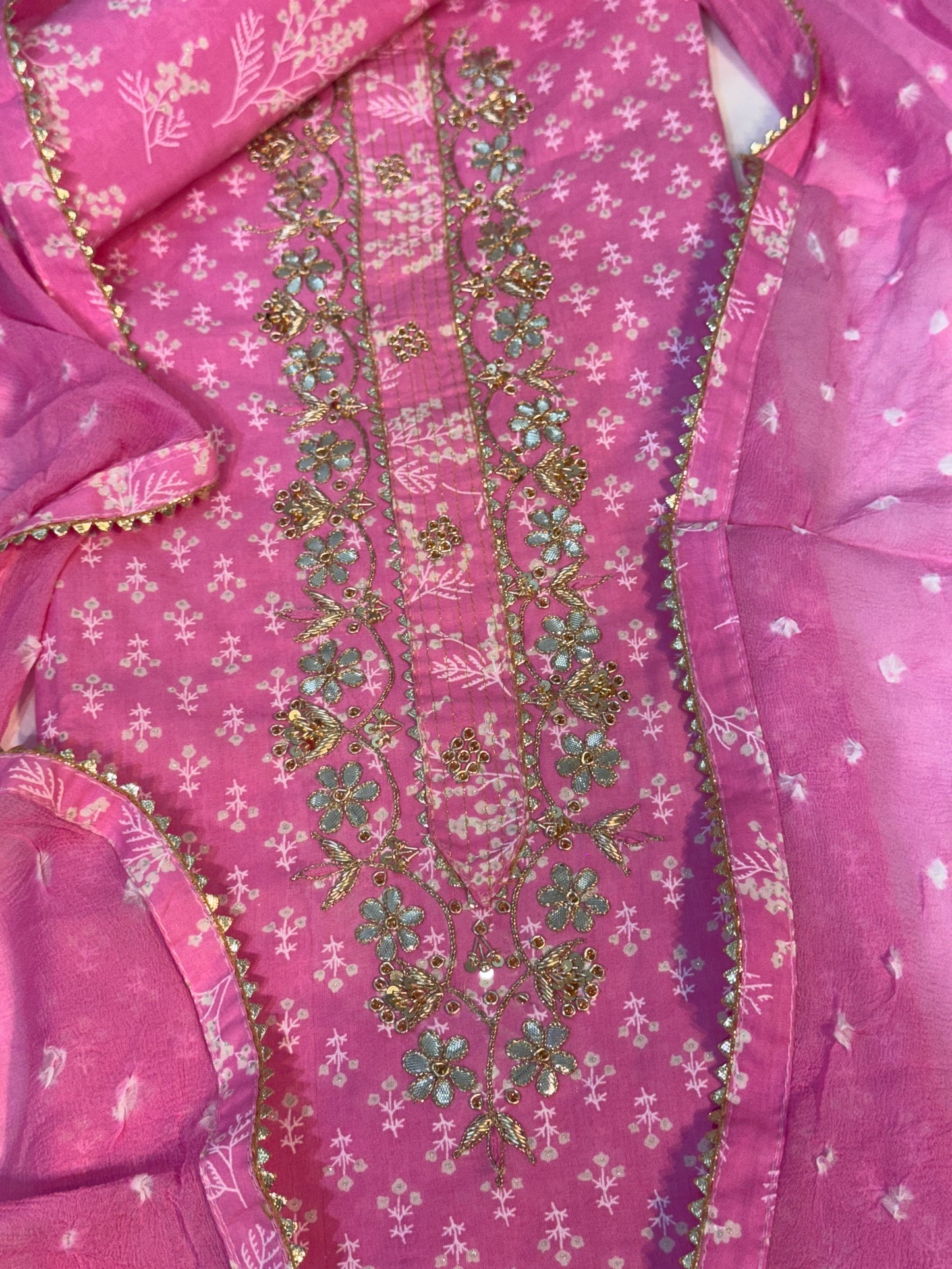 Beautiful Hand Embroidered Cotton Suit