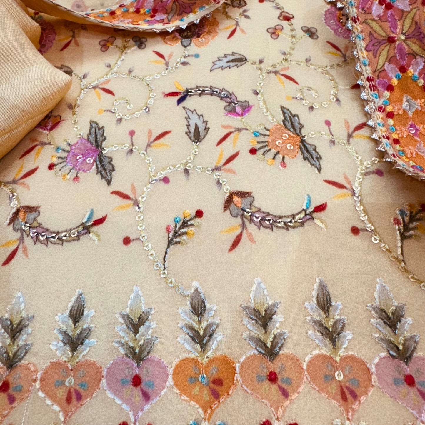 Heavy French Knot Work Georgette Suit