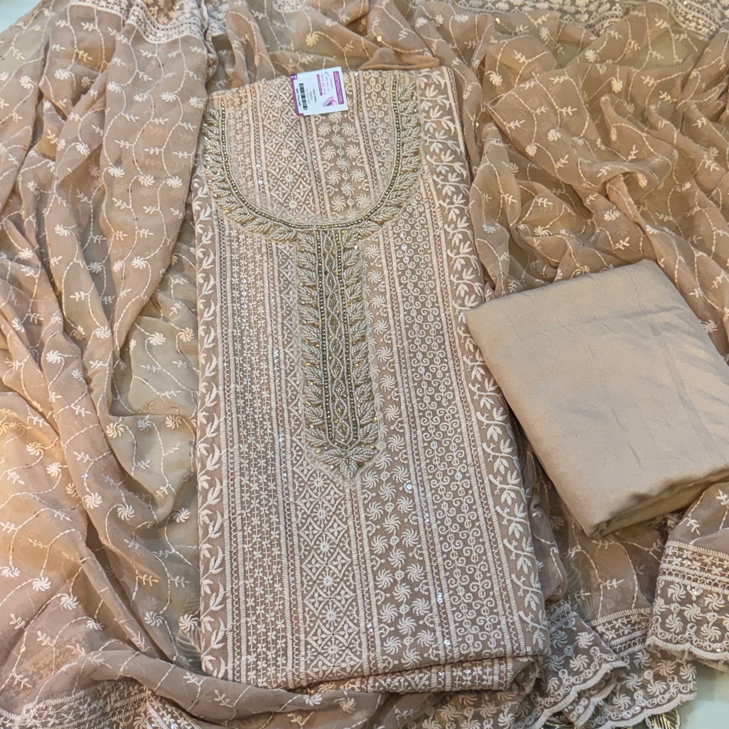 Pure Georgette Chikankari work Suit
