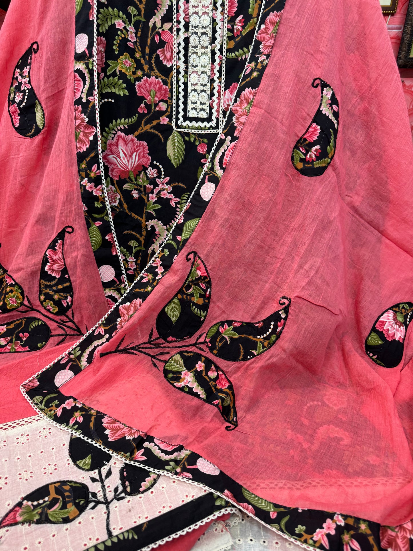 Pure Cotton Suit with Applique work