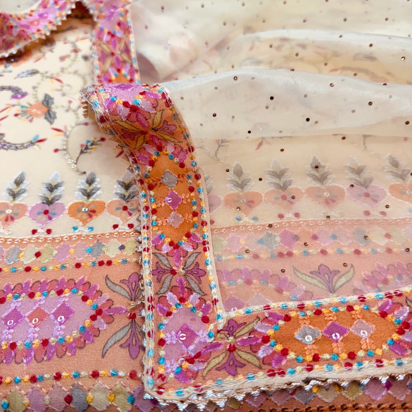 Heavy French Knot Work Georgette Suit