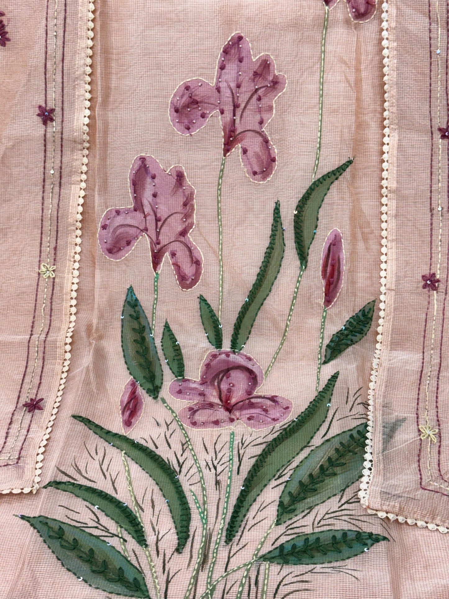 Embroidered Shimmer Kota Doria Suit