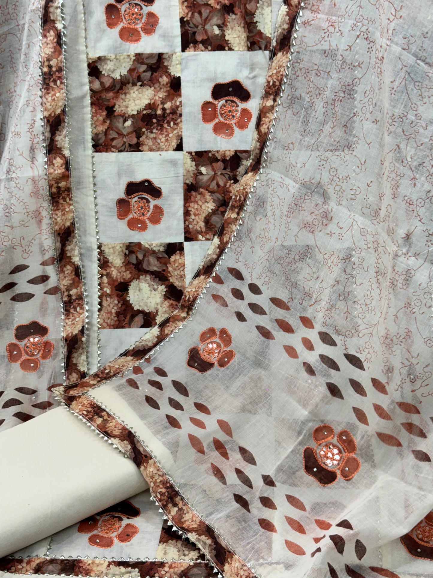 Pure Cotton Suit with Applique work