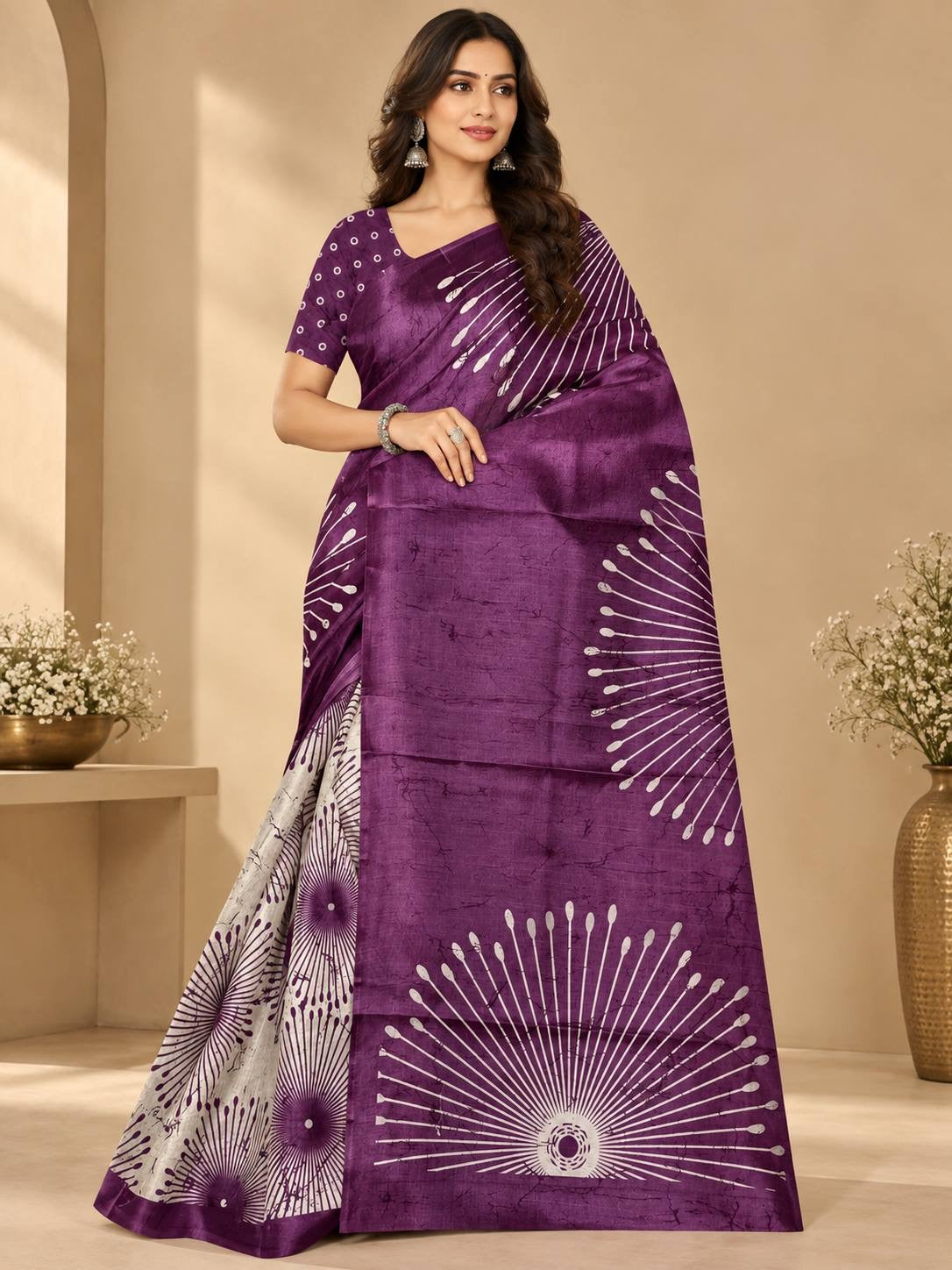 Cotton Silk Printed Saree