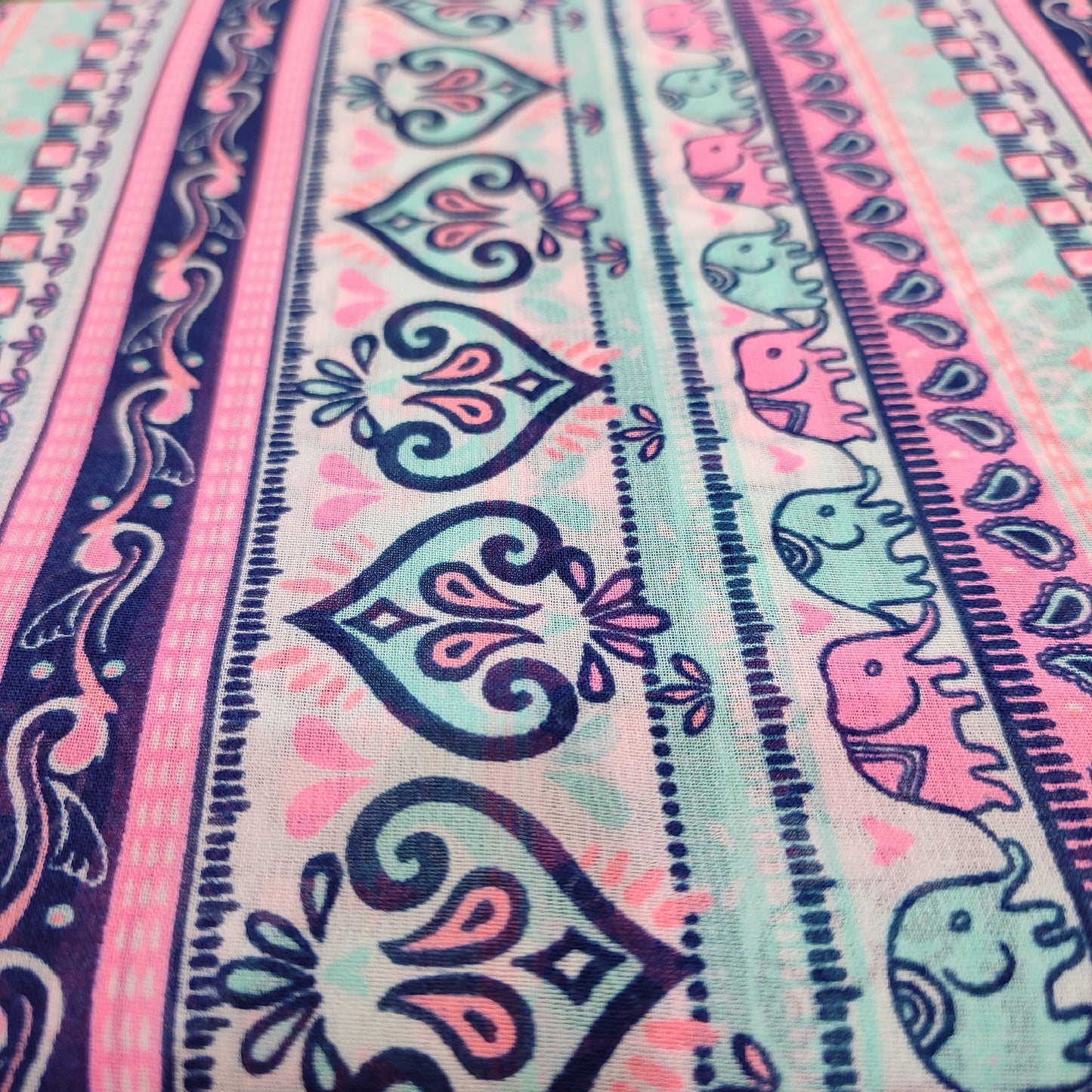 Neon Traditional Georgette Fabric