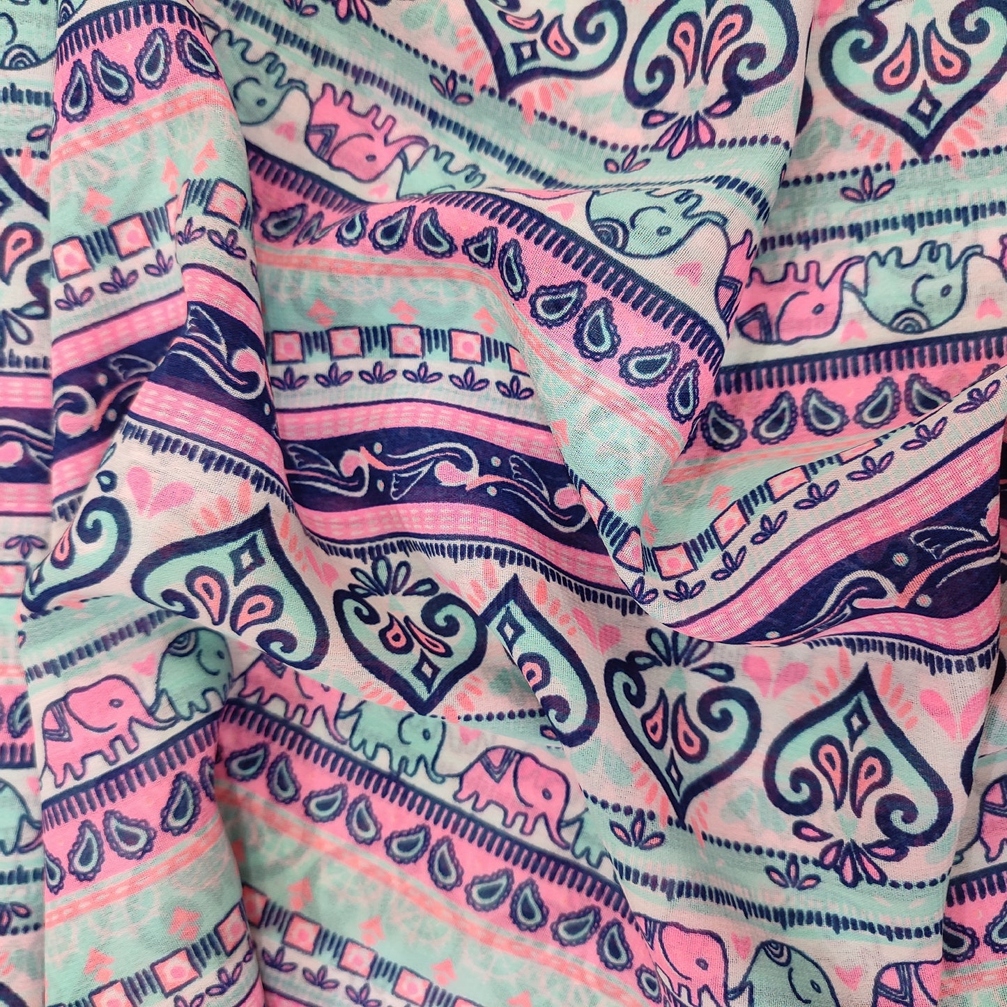Neon Traditional Georgette Fabric