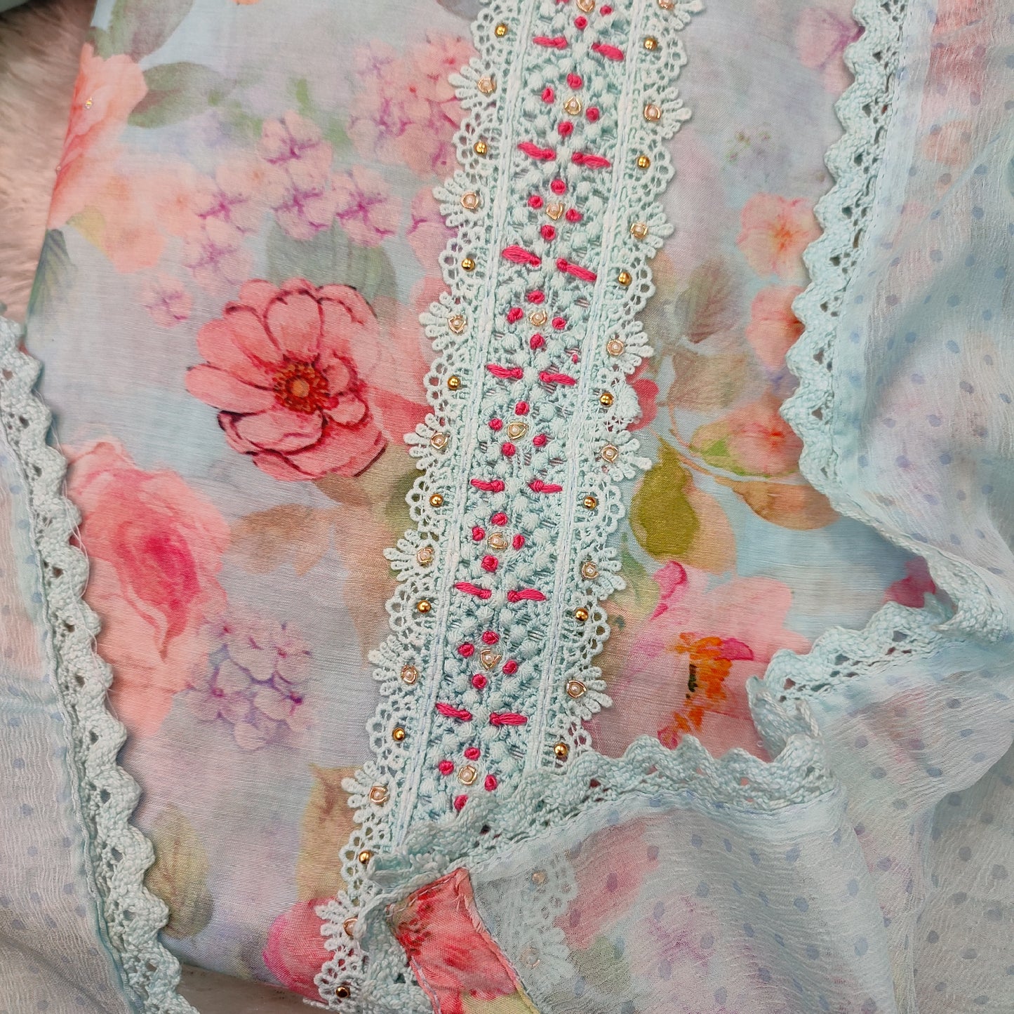 Muslin Cotton Party Wear Suit