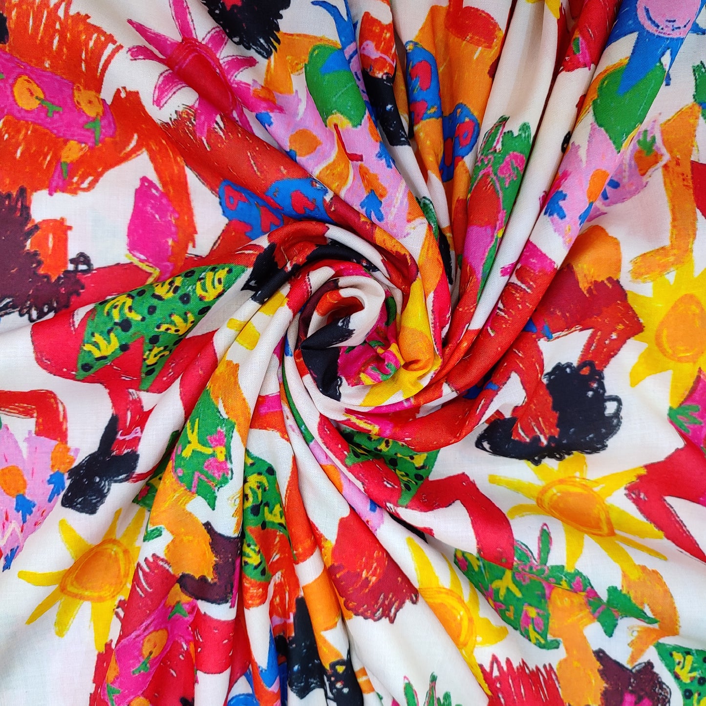 Beach Print Cotton Viscose