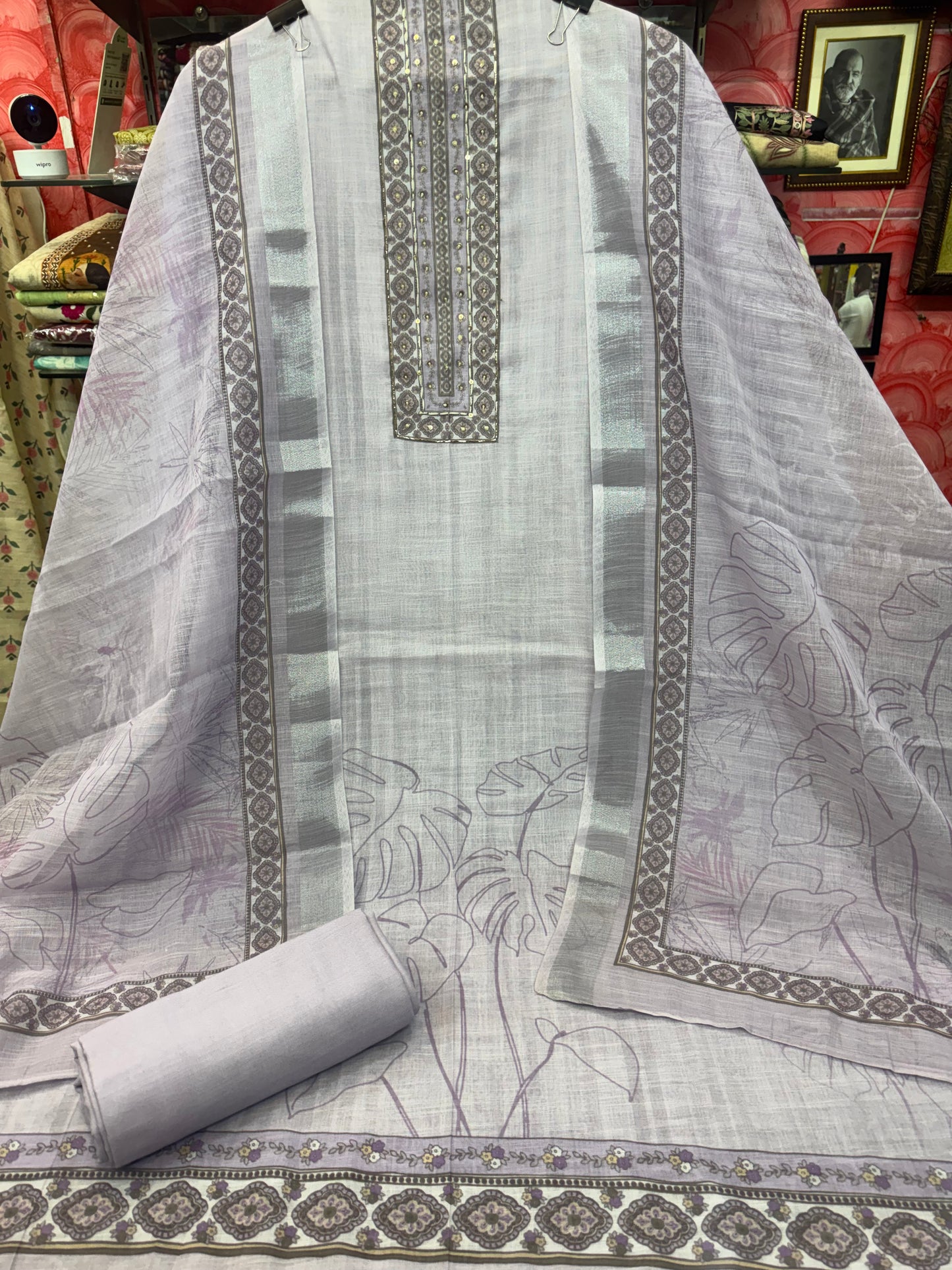 Hand Embroidered Linen Suit