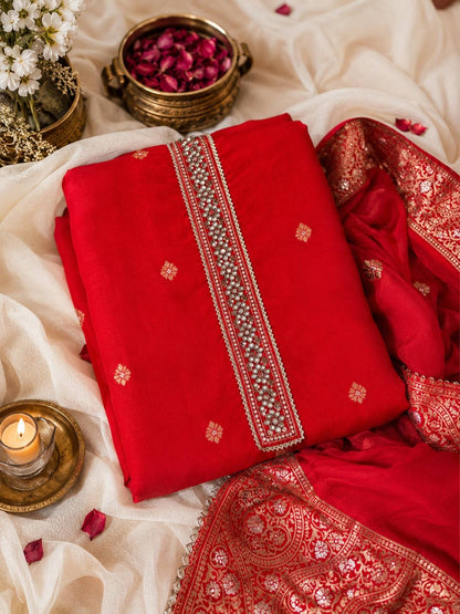 Karvachauth Special Silk Suit (Unstitched)