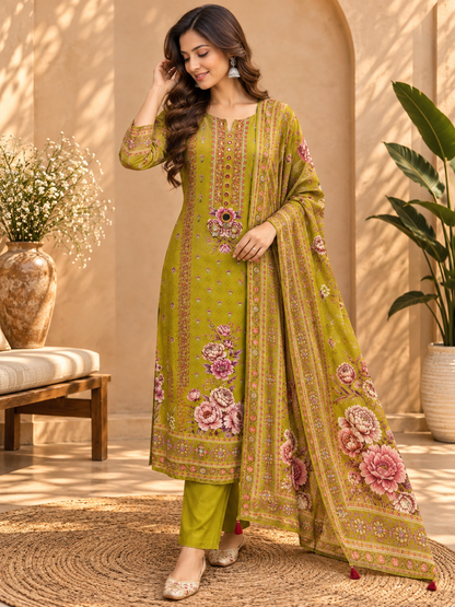Pure Crepe 3 Pc Suit Set