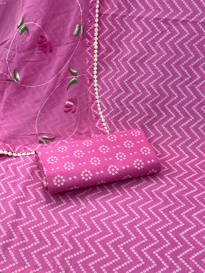 Beautiful Hand Embroidered Cotton Suit