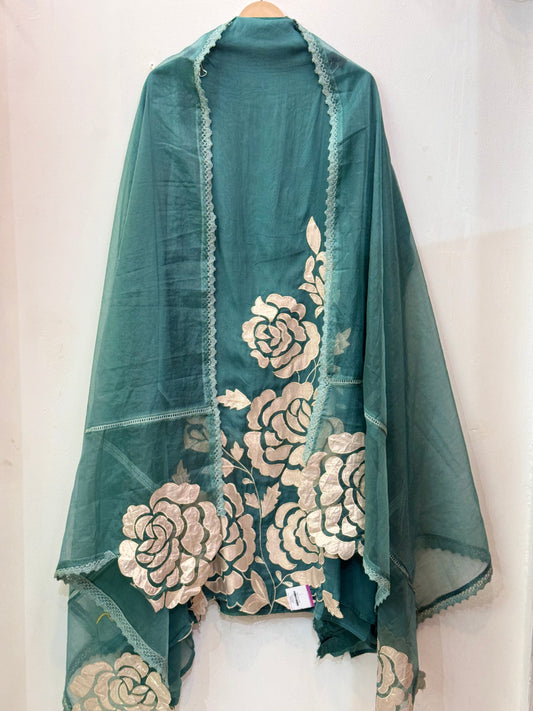 Designer Glass Organza Suit