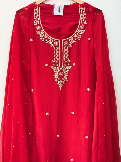 Karvachauth Special Pure Silk Suit with Kundan & Dabka Work