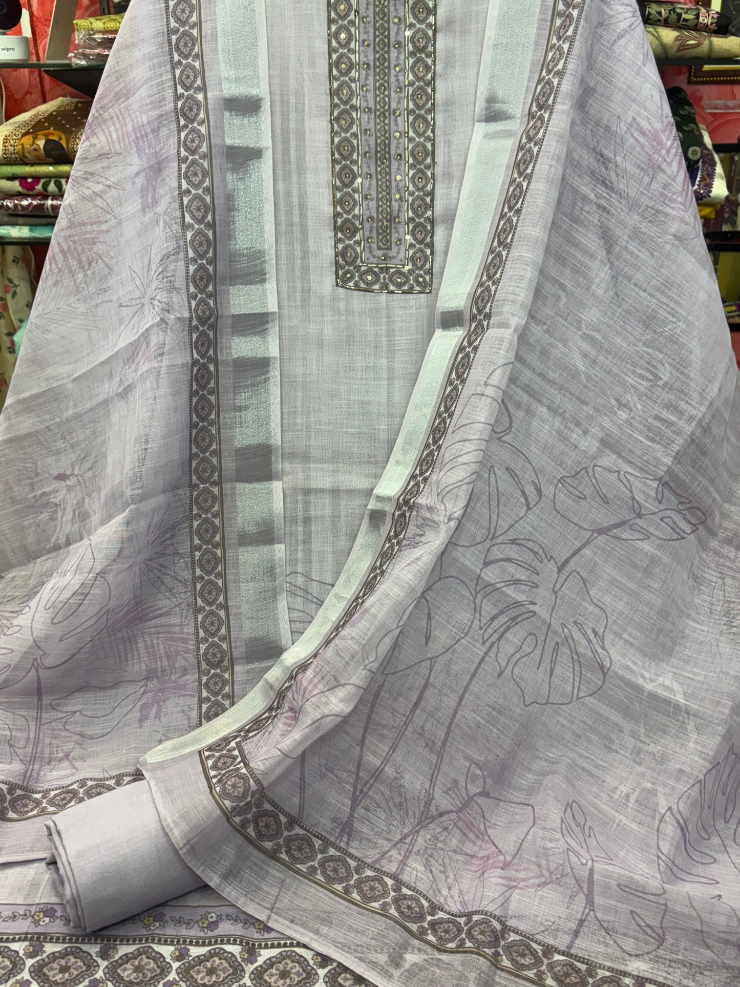Hand Embroidered Linen Suit