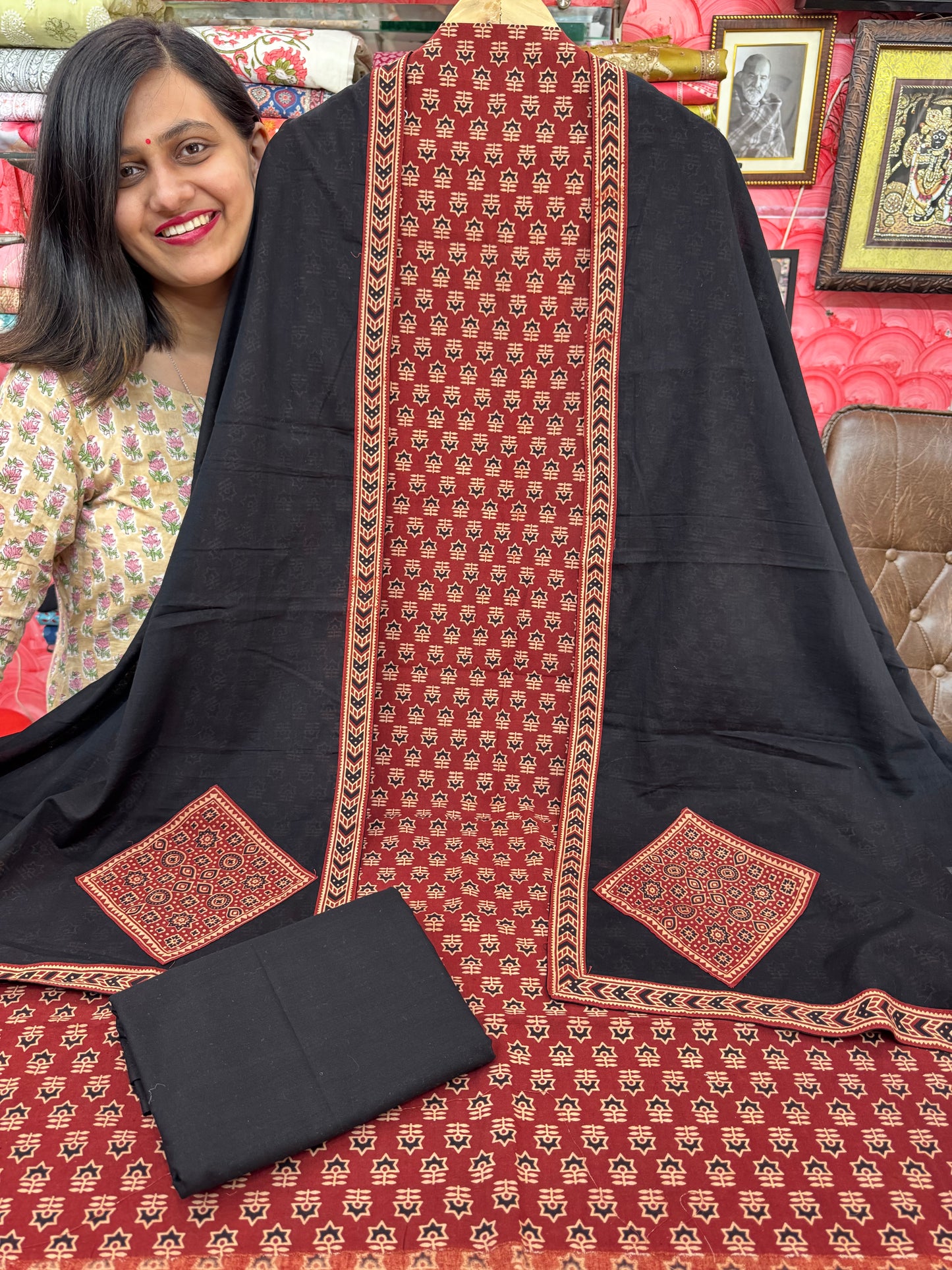 Ajrak Printed Pure Cotton Suit