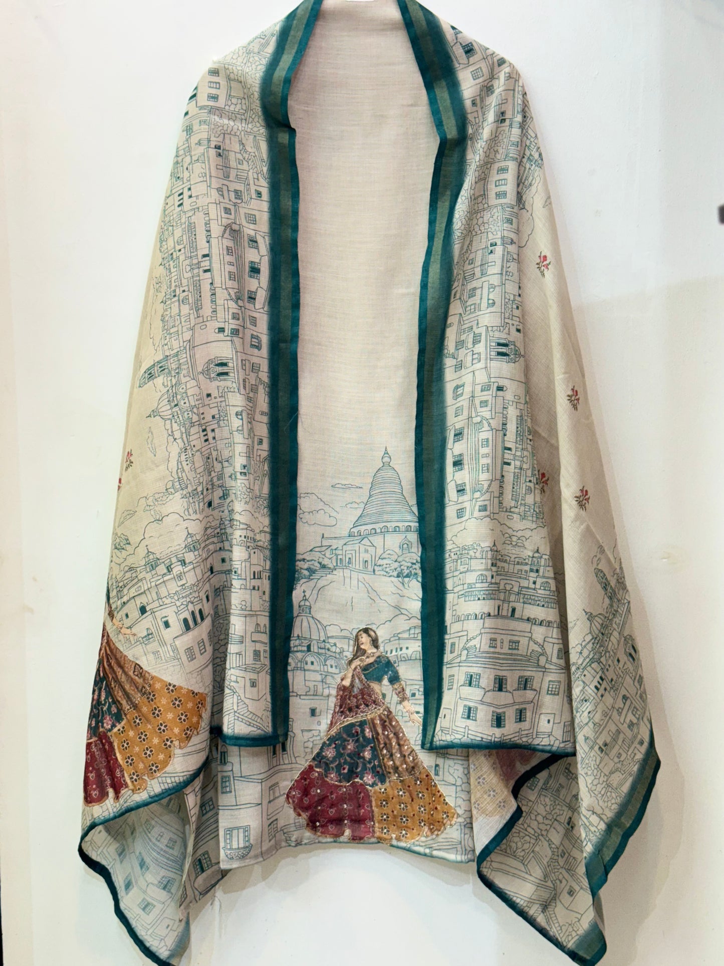 Beautiful Hand Embroidered Linen Suit