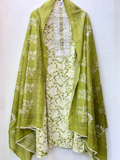 Printed Cotton Suit with Cotton Dupatta