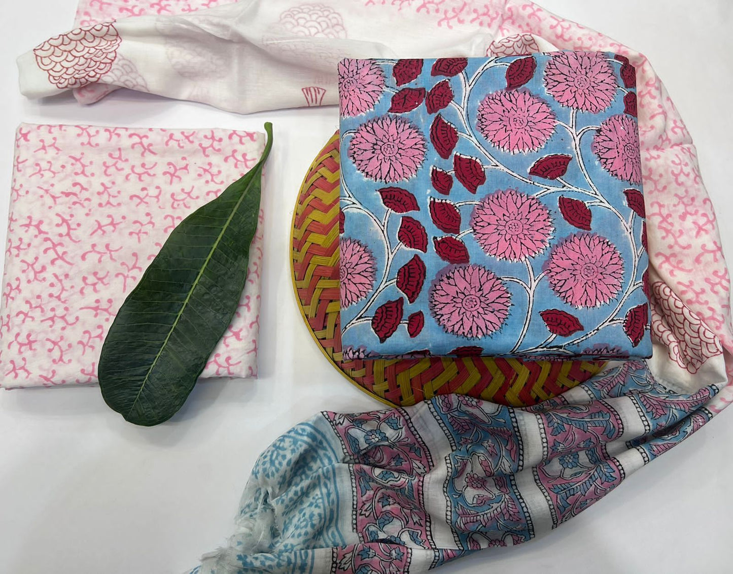 Jaipuri Cotton Suit With Cotton Dupatta
