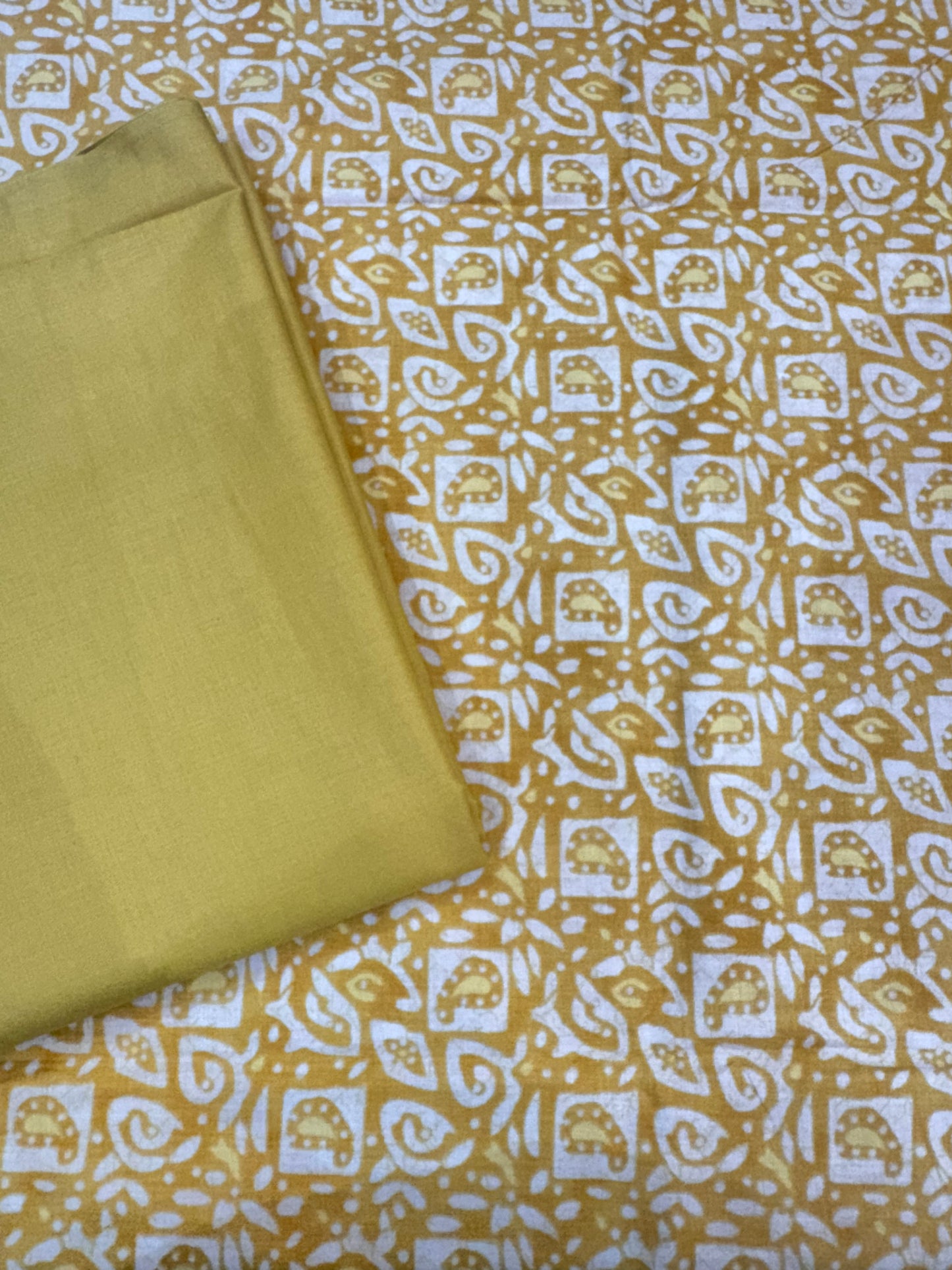 Pure Cotton Muslin Co-Ord Set Fabric upper Bottom Without Dupatta