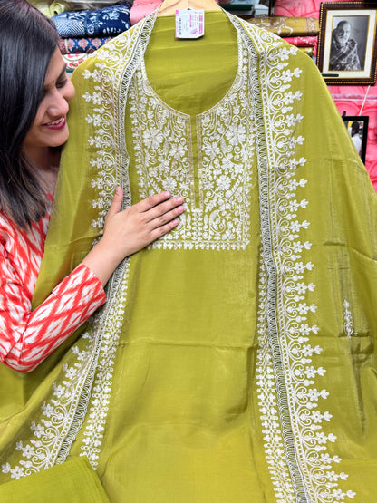 Designer Shimmer Silk Suit