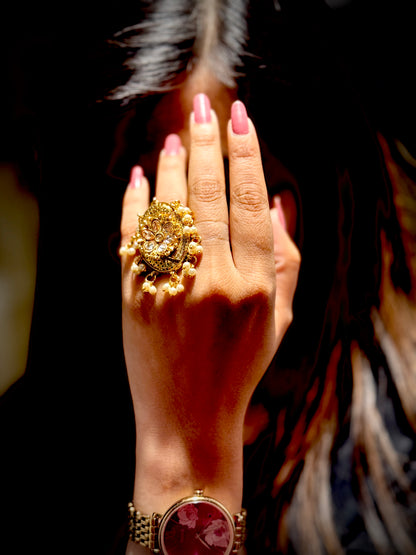 Beautiful Beaded Traditional Adjustable Ring