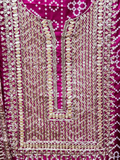 Cotton Silk Gotta Patti Work Suit