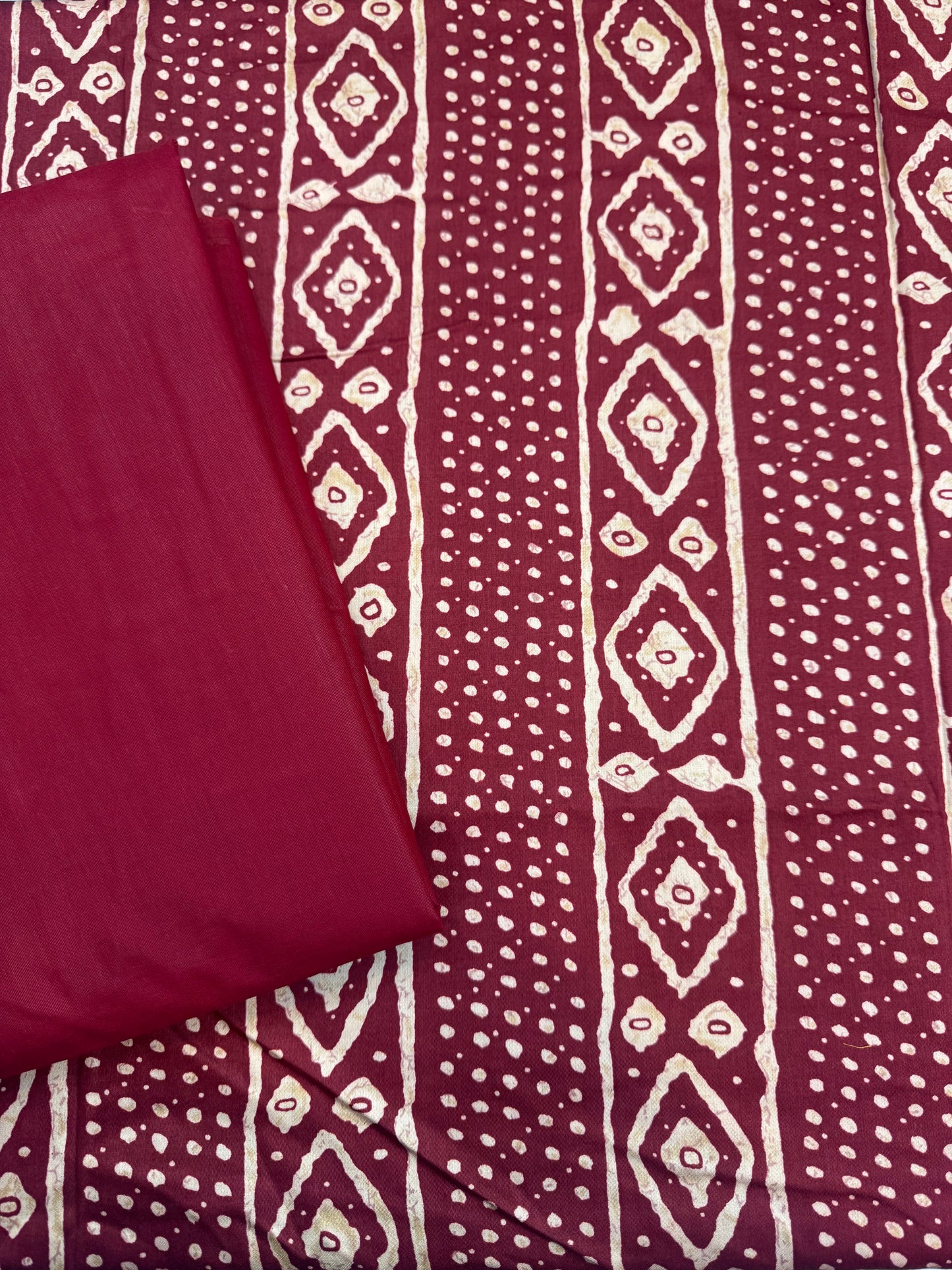 Pure Cotton Muslin Co-Ord Set Fabric upper Bottom Without Dupatta