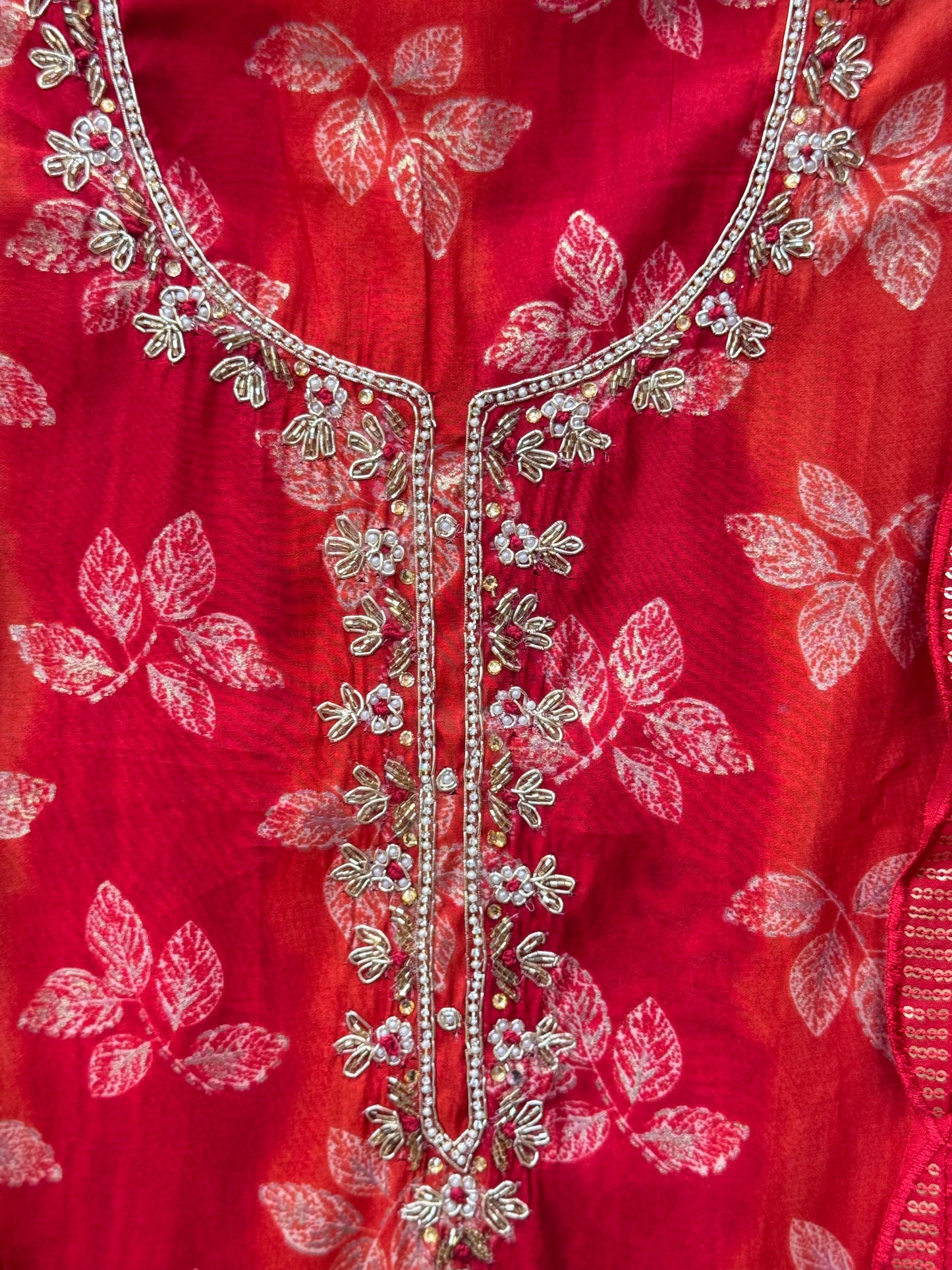Karvachauth Special Deep Red Modal Silk Suit