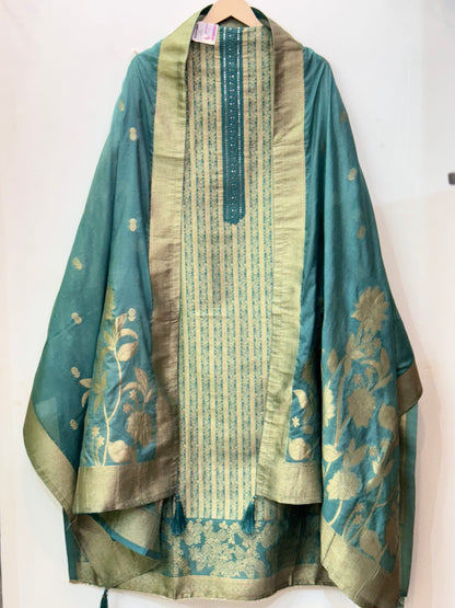 Banarsi Silk Suit With Beautiful Dupatta