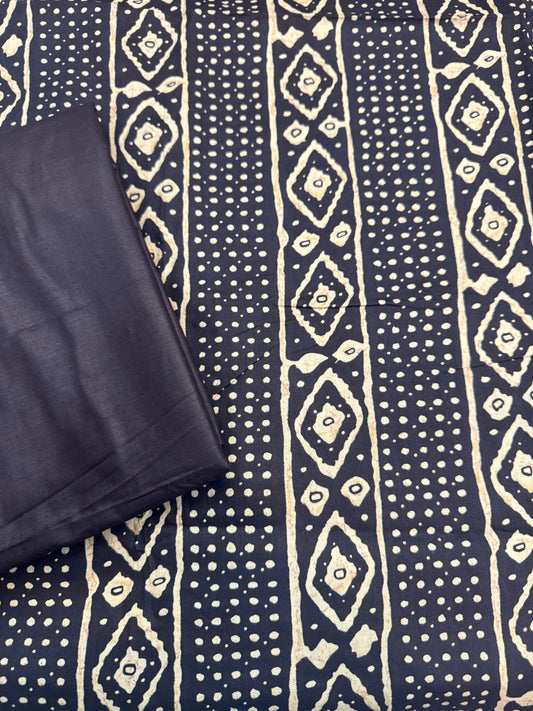 Pure Cotton Muslin Co-Ord Set Fabric upper Bottom Without Dupatta