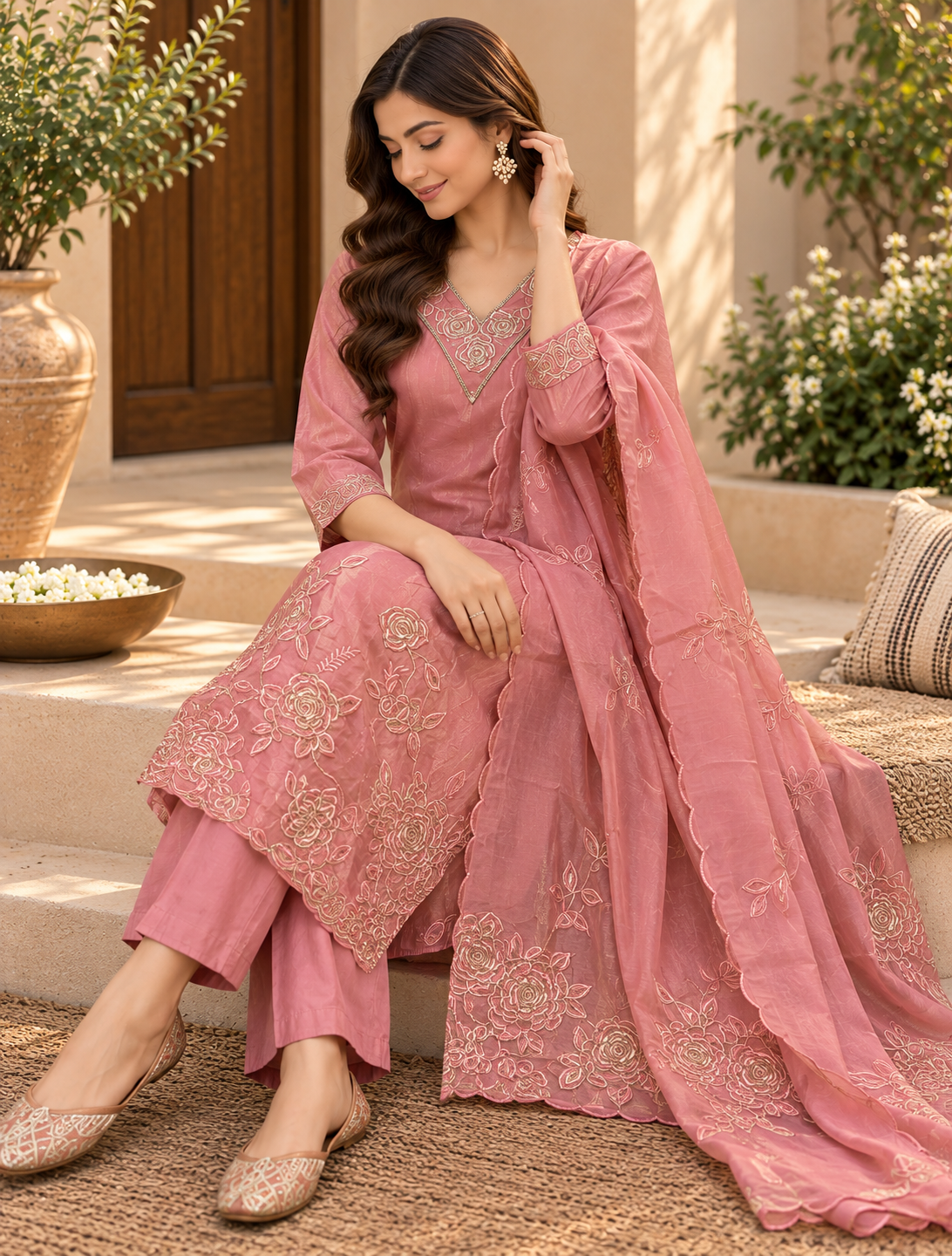 Beautiful Silk 3pc Suit Set