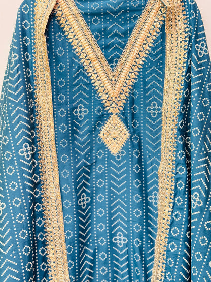Cotton Silk Gotta Patti Work Suit