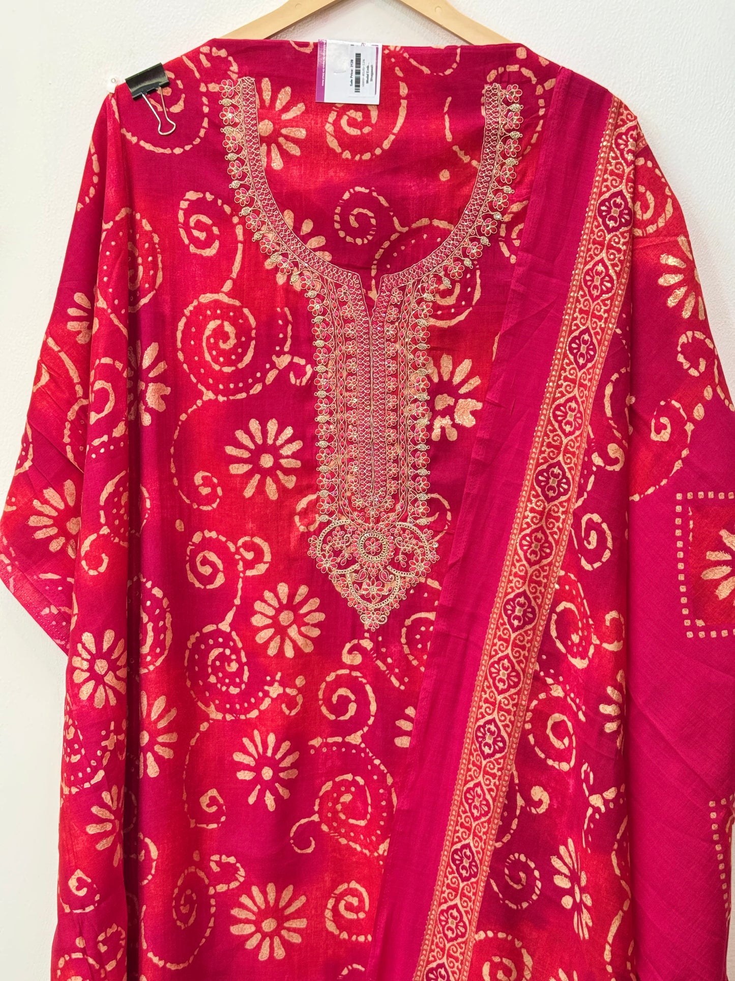 Karvachauth Special Red Pink Modal Silk Suit