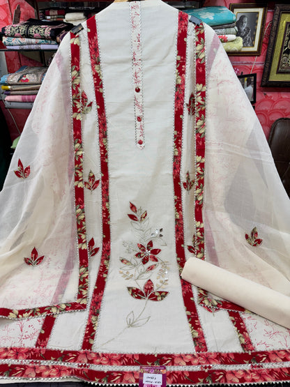 Pure Cotton Suit with Applique work