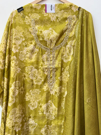 Beautiful Modal Silk Suit with Hand Embroidery