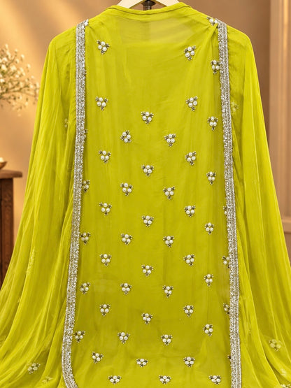 Premium Georgette Suit with Pearl Work & Designer Border | Elegant Party Wear Suit for Women