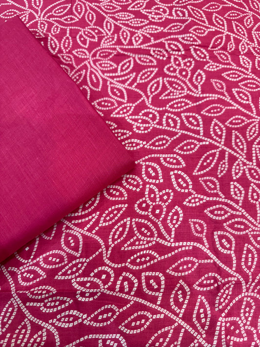 Pure Cotton Muslin Co-Ord Set Fabric upper Bottom Without Dupatta