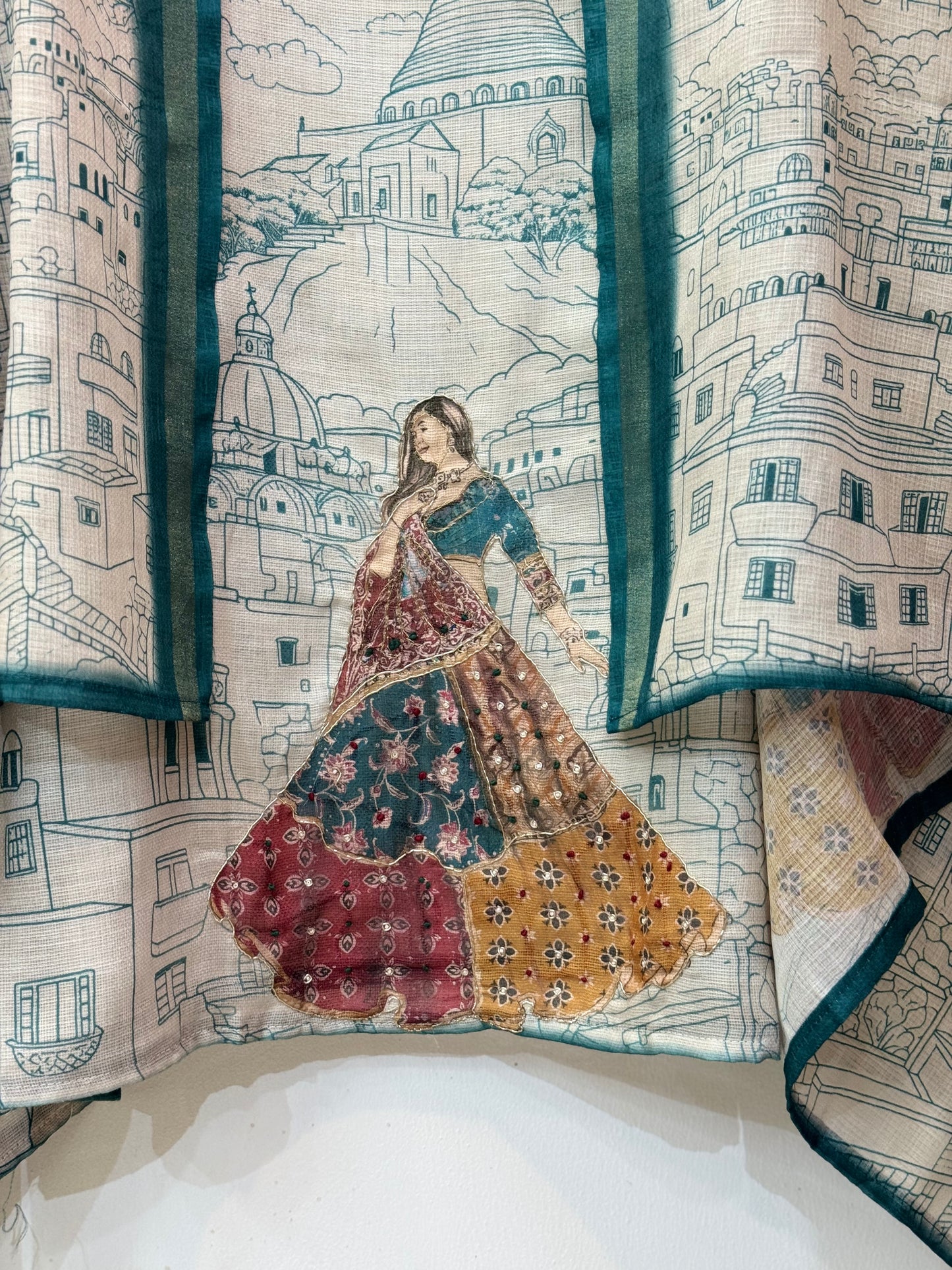 Beautiful Hand Embroidered Linen Suit