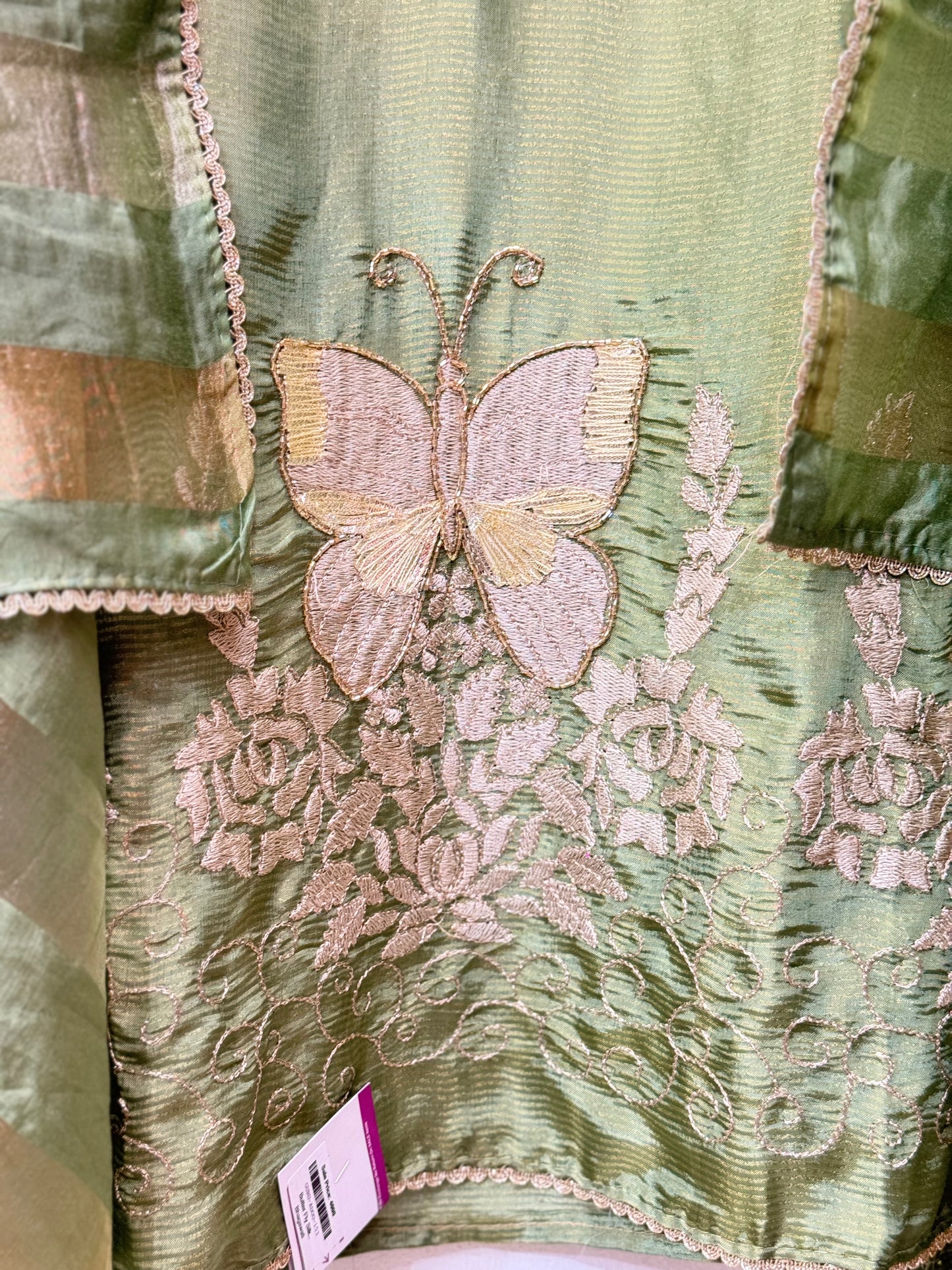 Butterfly Embroidered Soft Crush Suit
