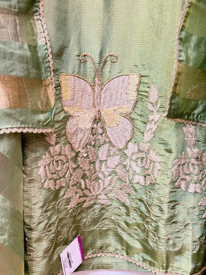 Butterfly Embroidered Soft Crush Suit