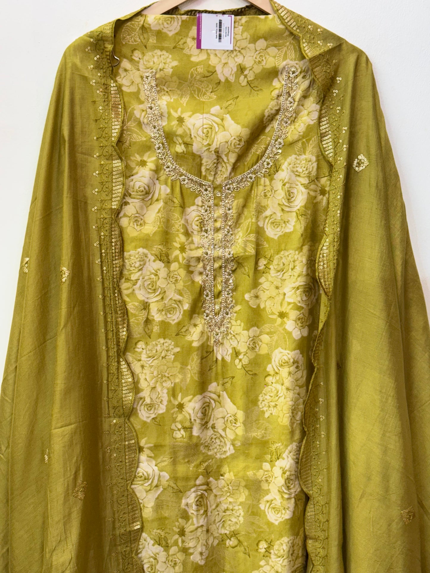 Beautiful Modal Silk Suit with Hand Embroidery
