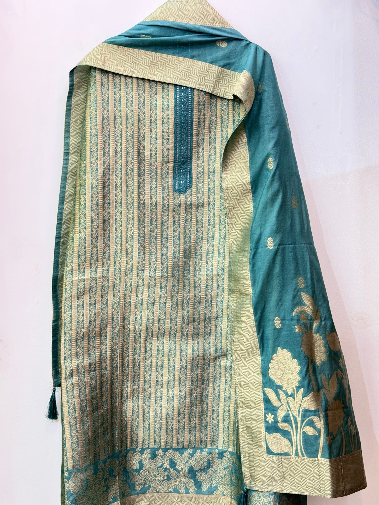 Banarsi Silk Suit With Beautiful Dupatta